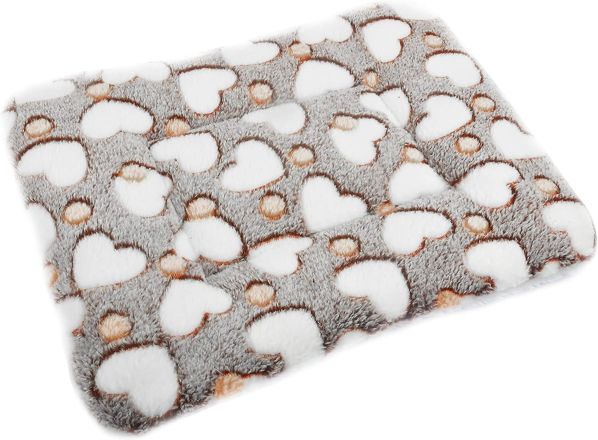 Small Animal Bed Mat, Soft & Warm, Suitable for Guinea Pig - XX-Large(19.7''x15.7'') / Heart Brown