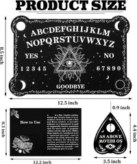 Threan Pendulum Board with Amethyst Pendulum Star Style Planchette Set – Fun for Kids & Family - Eye Style - image 2
