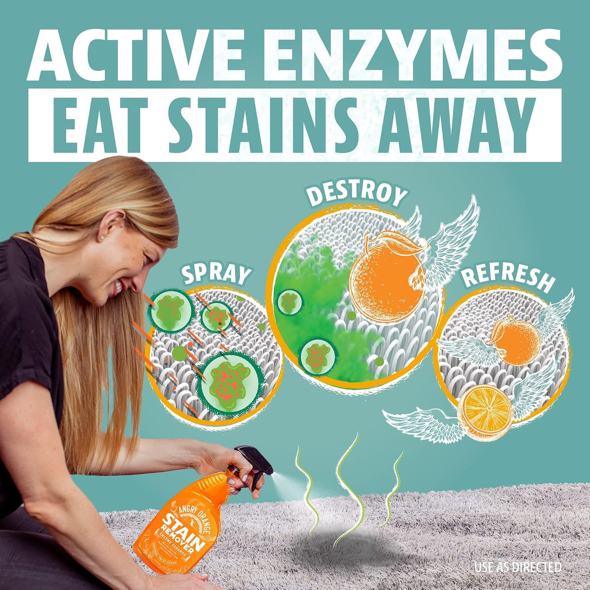 Angry Orange enzyme pet stain remover with citrus scent - view 4