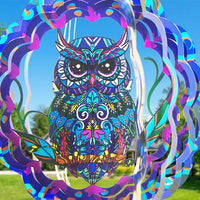 Rooster Metal Wind Spinners - Owl / 12 Inch - image 3