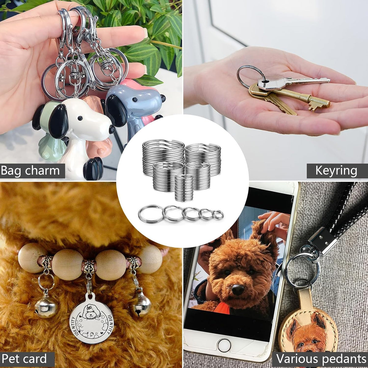 YHYZ Split Key ring Assorted, 5 Sizes - 2 / Stainless Steel - image 4