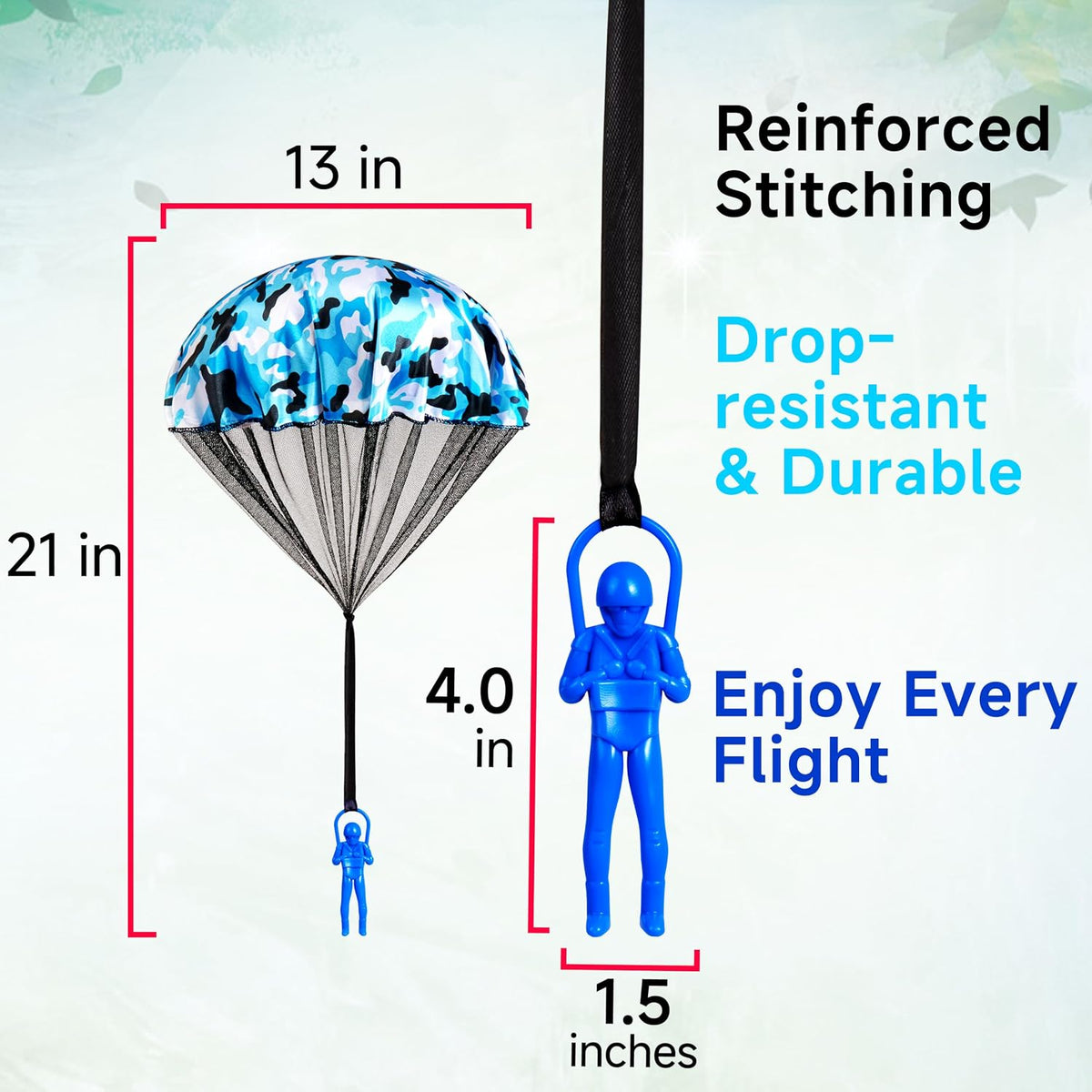 Yeeeasy Tangle-Free Parachute Toys for Kids Outdoor Flying Game - Standard 4Pcs - image 3