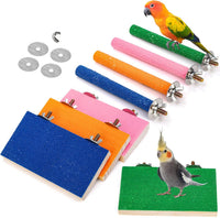 8 Pcs Bird Perch Stand Toy