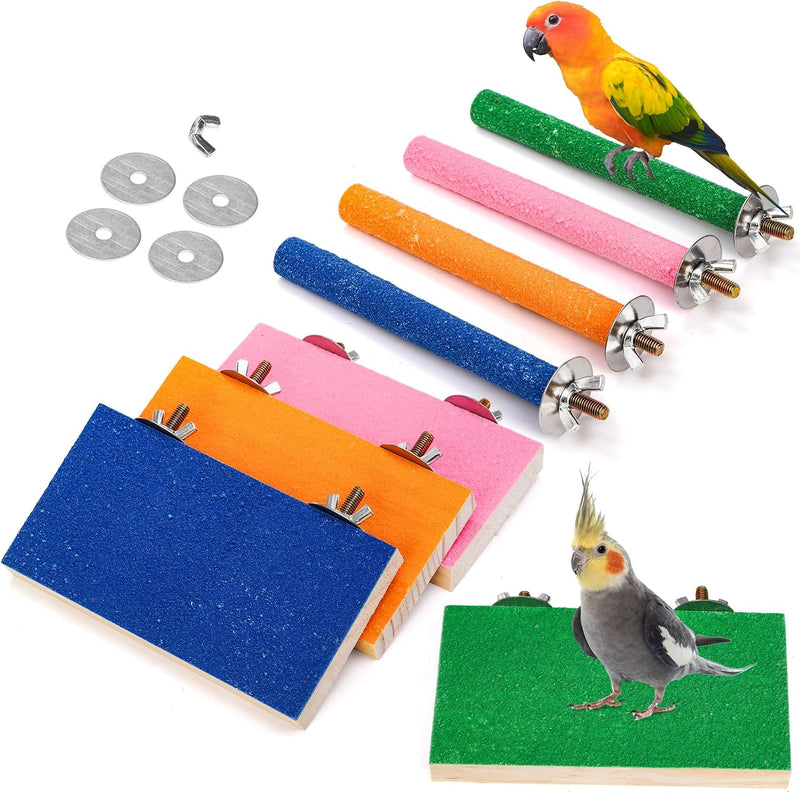 8 Pcs Bird Perch Stand Toy