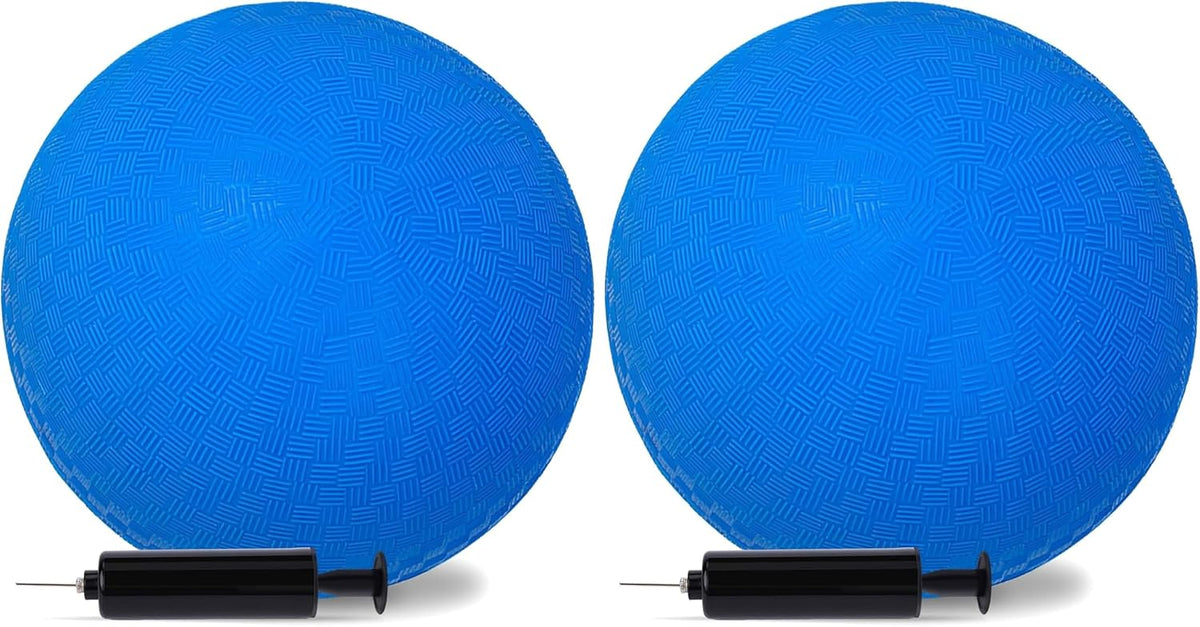 LovesTown 8.5 inch green playground ball with waffle texture and hand pump - view 4