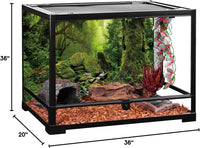36x20 in Terrarium Backdrop Foggy Forest Stream Reptile Habitat - 36 x 20 inches - image 2