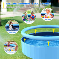 47'' Foldable Dog Pet Bath Pool, Heavy Duty Non-Slip Kiddie Pool - 5XL-97'' Dog Pool - image 3