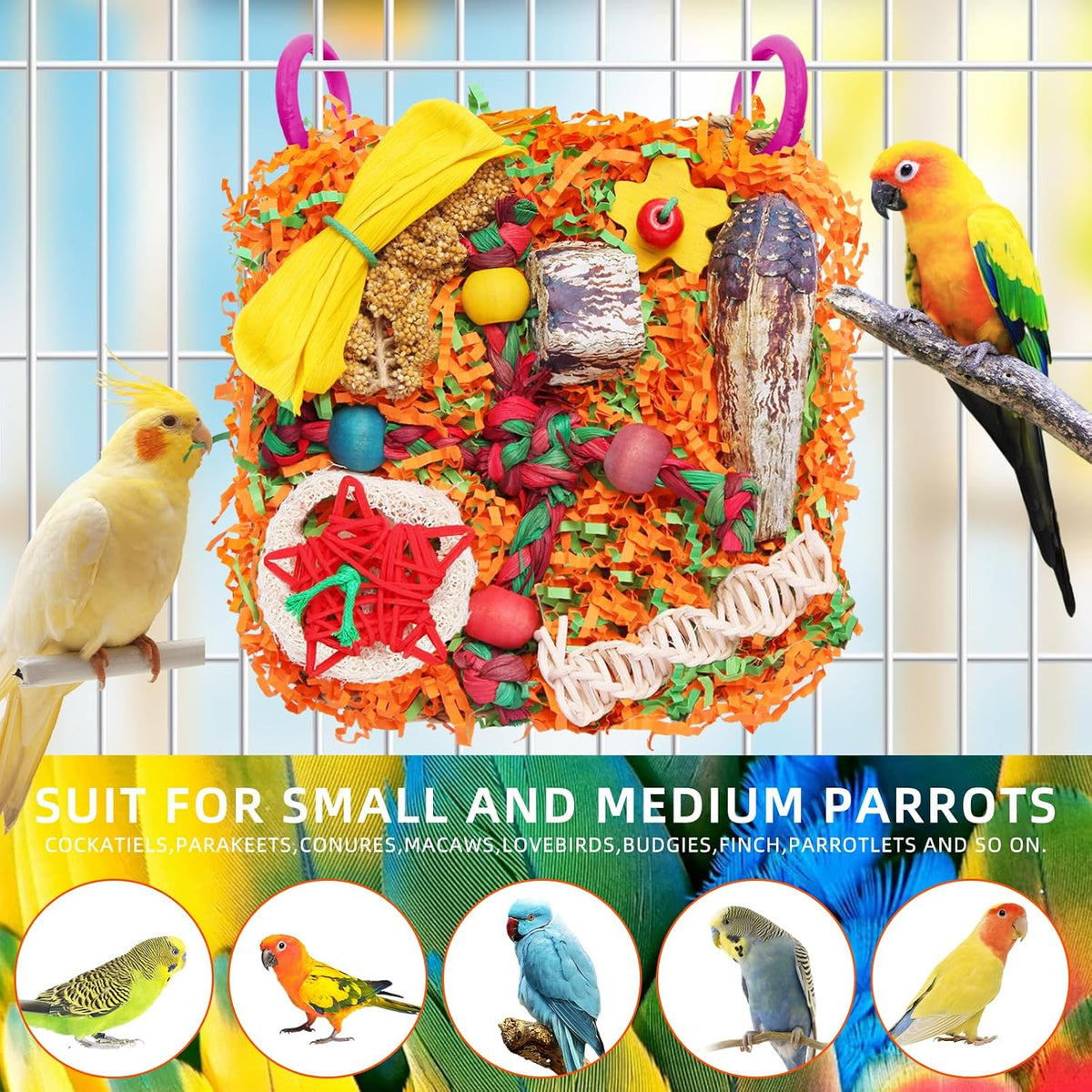 Bird Toys for Small & Medium Parrots - 1 PCS - image 2