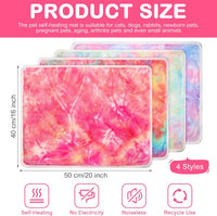 4 Pack Self Heating Cat Pad Self Warming Dog Mat, Heart - Tie Dye / 16 x 20 Inches - image 4