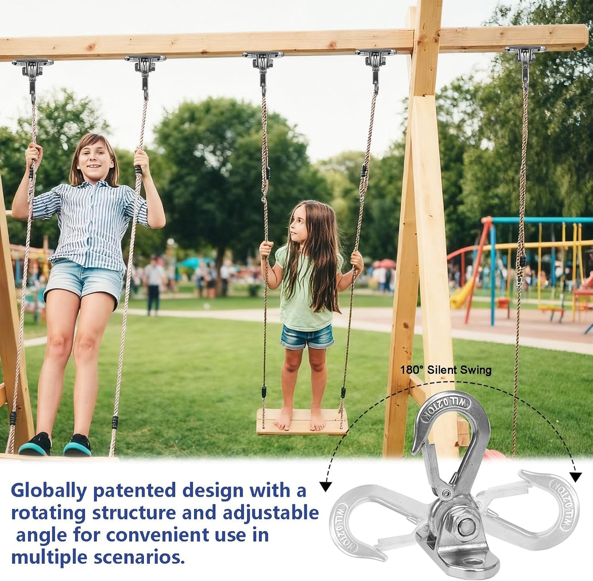 Yyiwhmy stainless steel heavy duty swing hanger with swivel bearing and mounting bolts - view 8