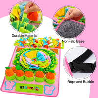 Pet Snuffle Mat for Dogs Sniff Mat Nosework Feeding Mat Slow Feeder - 31''x19''（pink） - image 3
