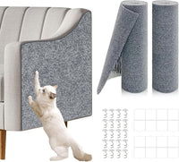 2 Pcs Self-Adhesive Cat Scratch Mat - Light Grey