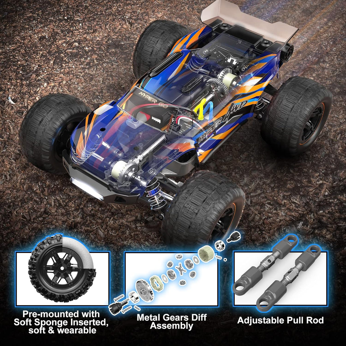 HYPER GO H16DR 1:16 Scale Ready to Run Fast Remote Control Car - image 2