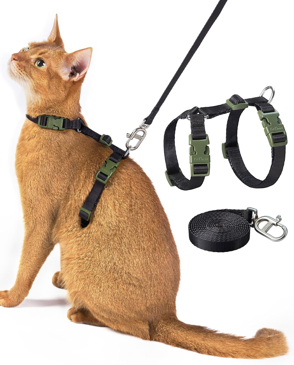 Adjustable Cat Harness and Leash Set Escape Proof – Essentials for Cats - Black, Adjustable