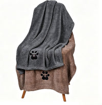 Dogvingpk Dog Towels for Drying Dogs 2 Pack - Black and Brown / M-36" * 28"