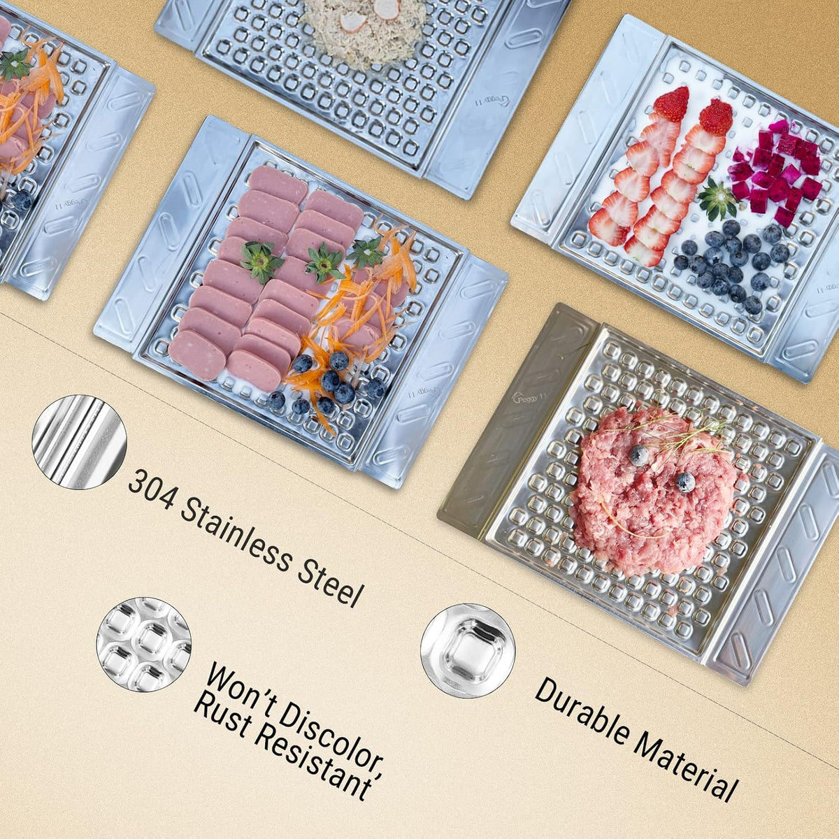 304 Stainless Steel Lick Mat for Dogs & Cats - Stainless Steel (Two Pack) - image 2