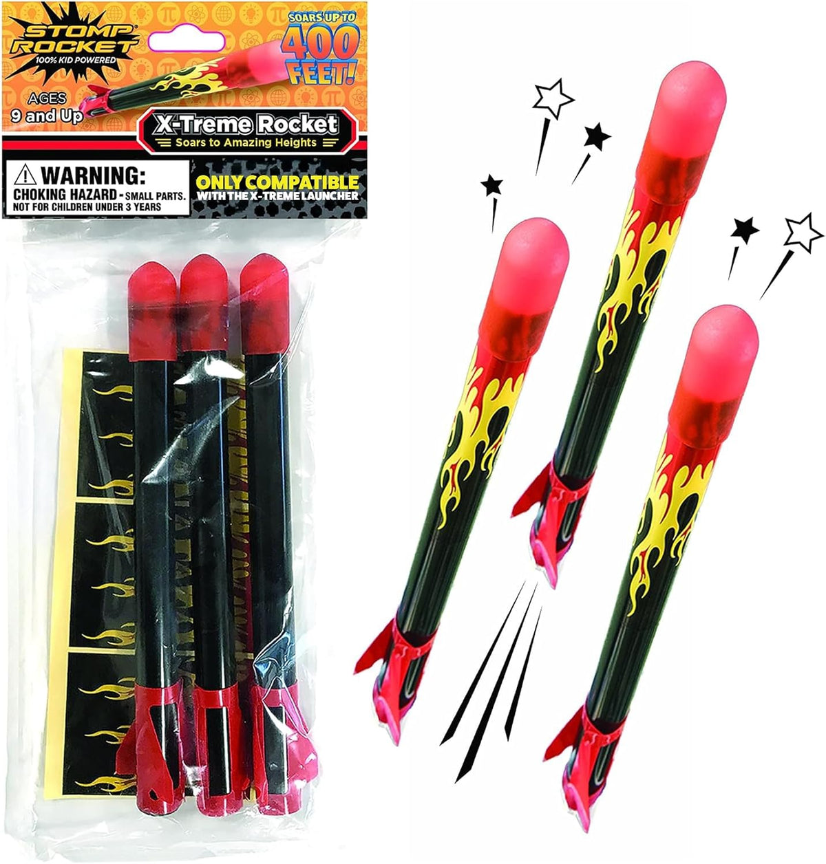 Stomp Rocket X-Treme launcher with adjustable stand and six rockets - view 2