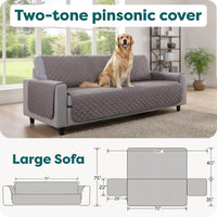 Furhaven Water-Resistant & Reversible Chair Cover Protector for Dogs - Large Sofa / Gray/Mist - image 2