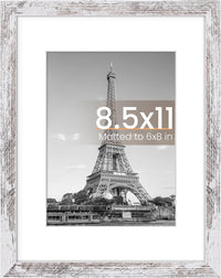 upsimples 50x70cm Puzzle Frame, Wall Decor Frames - Rustic White / 8.5x11