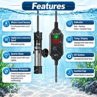 AquaMiracle Aquarium Heater 15W Fish Tank Heater for 1-3 Gallon Tanks – Essentials for Fish - For 3-5 Gal Tank - image 2