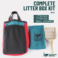 OutdoorBengal Go Litter Portable Travel Litter Box Set for Cats – Daily Care for Cats - Small Kit - image 2