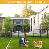 Garden Fence 36 Inch 14 Panels Without Gate, Inside and Outside, Total 31 Ft(l) Garden Fence for Yard and Dog, Black Dog Pen, Heavy Duty Pet Puppy Exercise Pen for Rv Camping