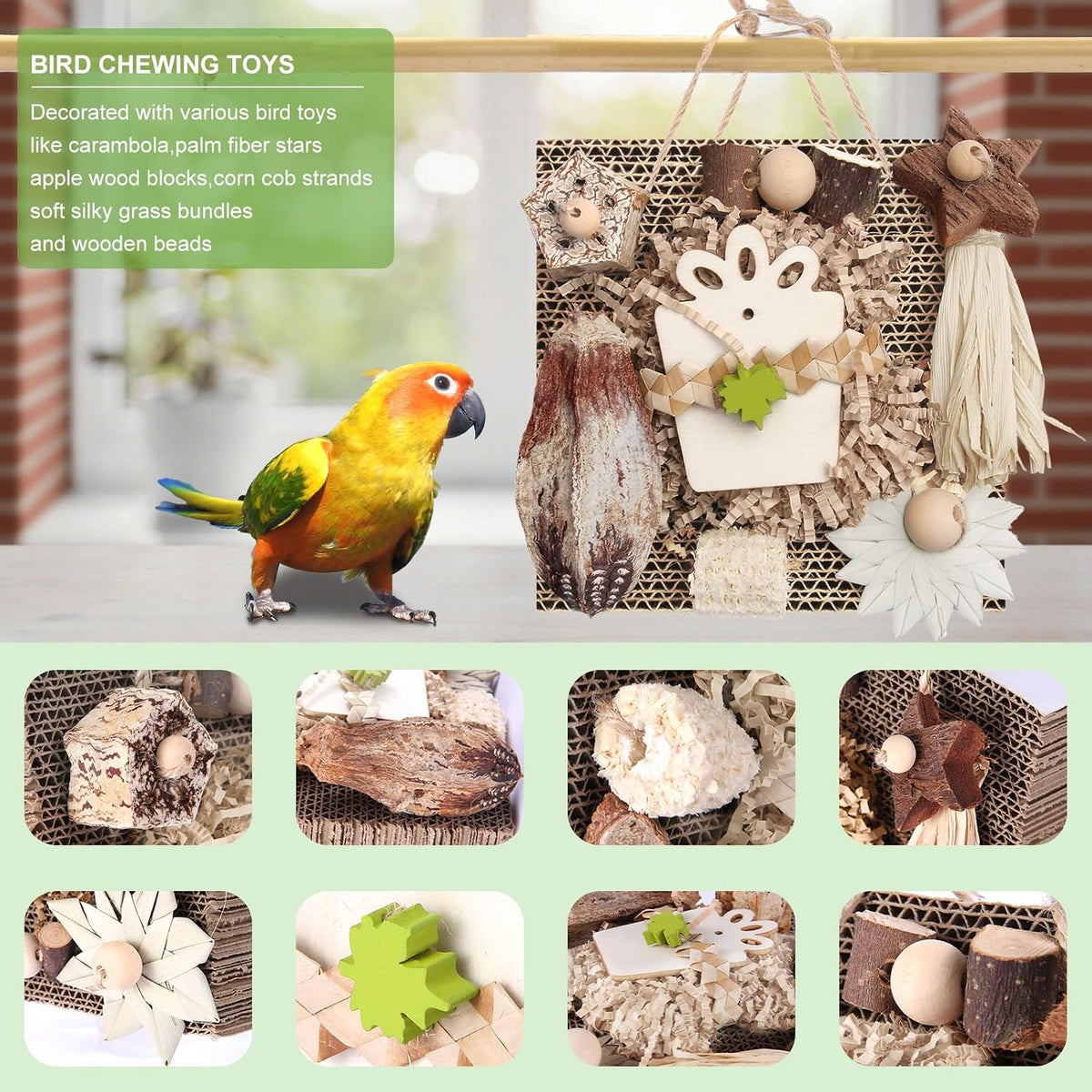 Kyouki Bird Toys, Parakeet Toys, Parrot Toy - Medium - image 2