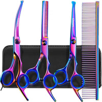 Gimars Titanium Coated Professional 6 in 1 4CR Stainless Steel Dog - Purple 5 in 1