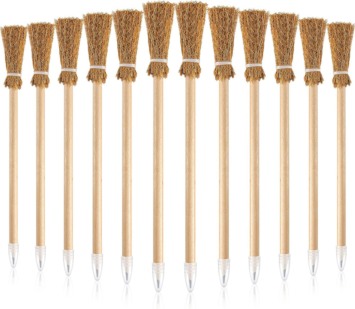 Zonon 12 witch broom pencils for Halloween party favors - view 2