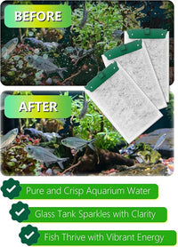 Medium Aquarium Filter Cartridges Compatible with Tetra Whisper Bio-Bag Filters, Fish Turtle Tank Assembled Filters for Tetra Whisper Power Filter 10i IQ10 PF10 & ReptoFilter (Medium-6 Pack)