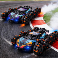 NEXBOX Cool 8 Wheels Hand Controlled rc Stunt Car Toys - Black, Blue - image 2