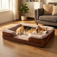Orthopedic Dog Bed Medium Size Dog, Memory Foam Dog Bed Couch - Brown / 36.0" L x 27.0" W x 6.7" Th - image 2