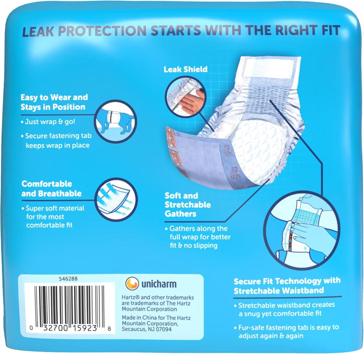 Hartz Comfitables Disposable Male Dog Wraps Stretchy Waistband - Trial Pack / Small - image 3
