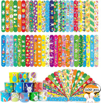 SUNPROUND Halloween slap bracelets with pumpkin, ghost, bat and witch prints - view 2