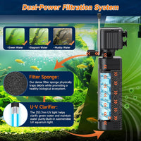 25W UV Aquarium Filter, 200 GPH Pump with Timer for 20-75 Gal Tanks – Essentials for Fish - image 2