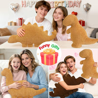 Dino Nugget Pillow Plush, Dinosaur Chicken Plush Nuggets Pillow Funny Birthday Gifts for Boys - Group - Golden 2 Pcs / Large - image 4