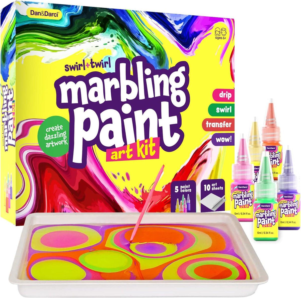 Marbling Paint Art Kit for Kids
