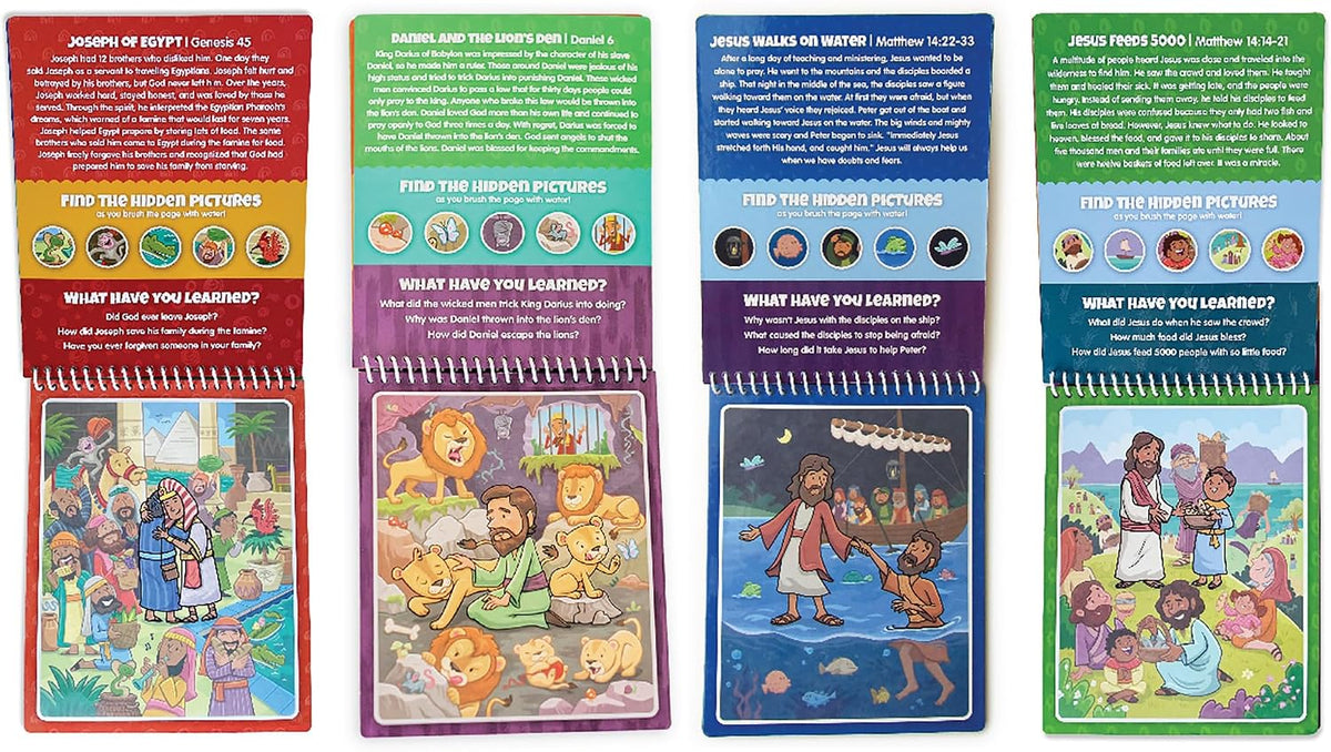Water Reveal Coloring Scripture Book for Kids. – Fun for Kids & Family - Old Testament #1,#2, New Testament #1, #2 - image 4