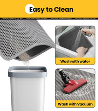 Conlun Cat Litter Trapping Mat for Small Spaces - Gray / Medium (24" x 18") - image 4