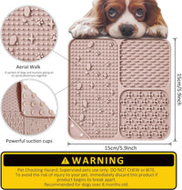 Lick Mat for Dogs Cats 2pcs 5.9" Silicone Slow Feeder – Essentials for Dogs - Light Blue&Coral / Small-5.9inch - image 2