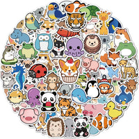 100 Pcs Animal Stickers for Kids, Cute Water Bottle Stickers - 100 Pcs