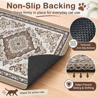 24"x15" Cat Litter Mat Non-Slip Washable Litter Box Mat – Daily Care for Cats - Brown / 40X30in - image 3