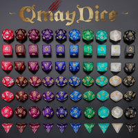 QMay 7 Sets Polyhedral Dice - 10 Colors (70pcs) - image 2