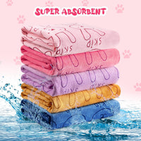 Tatuo 22 Pcs Dog Towels for Drying 20 x 40 Inch Pet Bath Towels - Colorful / Rabbit Pattern - image 3