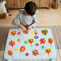 Renbuzhu fall leaf paper suncatcher craft kit with tissue paper and adhesive frames - view 38