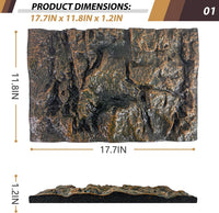 4pcs Rock Terrarium Background, 3D Reptile Tank Background Board - yellow-17.7"*11.8"（1pcs） - image 2