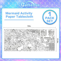 Halloween Activity Poster, Halloween Tablecloth for Kids - Mermaid - image 2