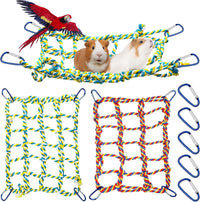 2Pcs Rat Cage Accessory Rat Climbing Toy Net, Red, Yellow - 11 x 7.8 Inch / Red, Yellow