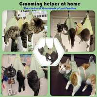 Guzekier Cat Grooming Hammock Harness for Cats, Cat Nail Clipper