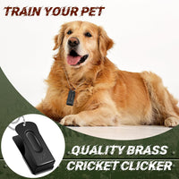 Jenaai 3 Pieces Brass Dog Training Clicker with Chain for Dogs Cats - Black - image 3